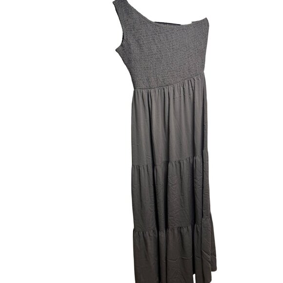 BTFBM Off-the-Shoulder Maxi Dress, Olive Green, Size Small‎ - Picture 1 of 4